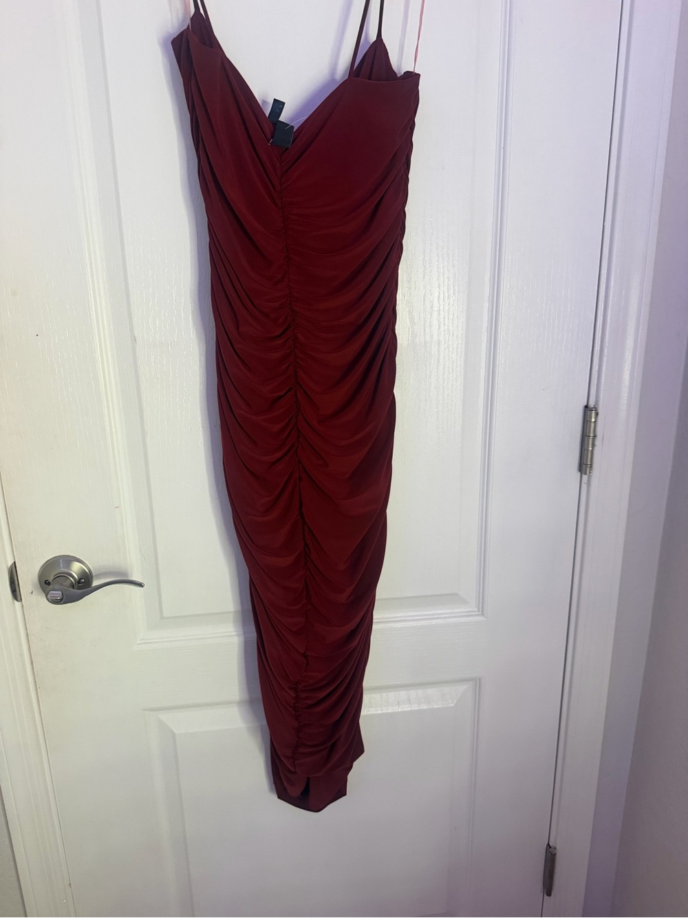 Windsor Burgundy Ruched Maxi Skirt